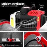 Giantz Post Hole Digger Motor Only Petrol Engine Red - Close-Up Angle