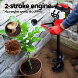 Giantz Post Hole Digger Motor Only Petrol Engine Red - 45-Degree Angle