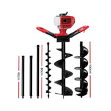 Giantz 66CC Petrol Post Hole Digger Drill Extension Auger Bits - Front View