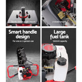 Giantz 66CC Petrol Post Hole Digger Drill Extension Auger Bits - Close-Up Angle
