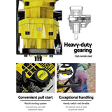 Giantz Post Hole Digger 200mm Petrol Drill Auger Extension Bits - Top-Down View