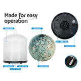 Devanti 4-in-1 Glass Aroma Diffuser with Night Light and Ultrasonic Technology - 240ml - Top-Down View