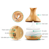 Devanti Aroma Diffuser Aromatherapy Light Wood 400ml - Side View