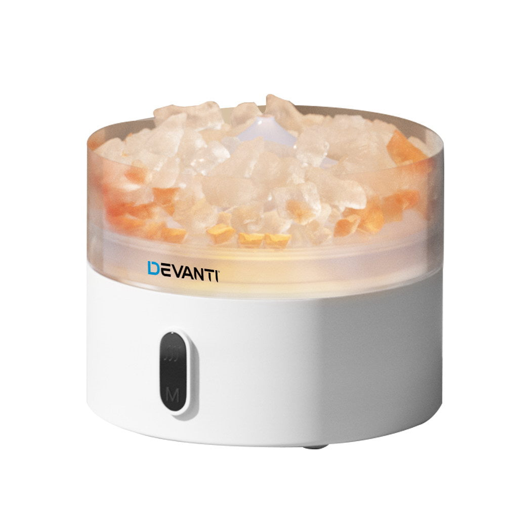 Devanti Ultrasonic Essential Oil Aroma Diffuser with Himalayan Salt Crystals - 220ml