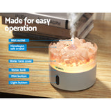Devanti Ultrasonic Essential Oil Aroma Diffuser with Himalayan Salt Crystals - 220ml - 45-Degree Angle