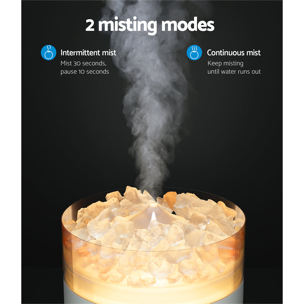Devanti Ultrasonic Essential Oil Aroma Diffuser with Himalayan Salt Crystals - 220ml