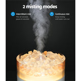 Devanti Ultrasonic Essential Oil Aroma Diffuser with Himalayan Salt Crystals - 220ml - Rear View