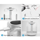 Devanti 4-in-1 Ultrasonic Aroma Diffuser and Humidifier with 1L Capacity - Close-Up Angle