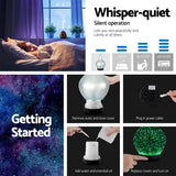 Devanti 4-in-1 Ultrasonic Aroma Diffuser with 3D Light Effect and Humidifier - Rear View