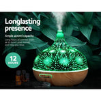 Devanti Aroma Diffuser Aromatherapy 3D Glass 400ml, image 4