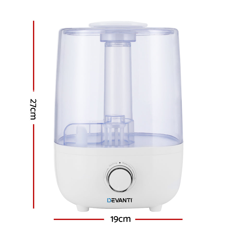Devanti 4L Ultrasonic Aromatherapy Humidifier and Diffuser