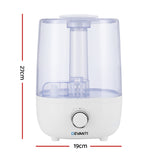 Devanti 4L Ultrasonic Aromatherapy Humidifier and Diffuser - Front View