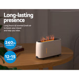 Devanti Ultrasonic Aroma Diffuser with Simulated Flame Effects - 240ml Aromatherapy Humidifier and Night Light - Rear View