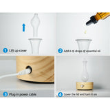 Devanti Ultrasonic Essential Oil Diffuser with LED Night Light - Close-Up Angle