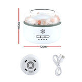 Devanti 150ml Salt Lamp Aroma Diffuser Ultrasonic Humidifier Purifier 7 LED Colors - Front View