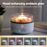 Devanti 150ml Salt Lamp Aroma Diffuser Ultrasonic Humidifier Purifier 7 LED Colors - 45-Degree Angle