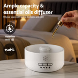 Devanti 150ml Salt Lamp Aroma Diffuser Ultrasonic Humidifier Purifier 7 LED Colors - Close-Up Angle