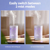 Devanti Ultrasonic Aroma Diffuser Aromatherapy 100ml LED Lights Iron Humidifier Forest - 45-Degree Angle