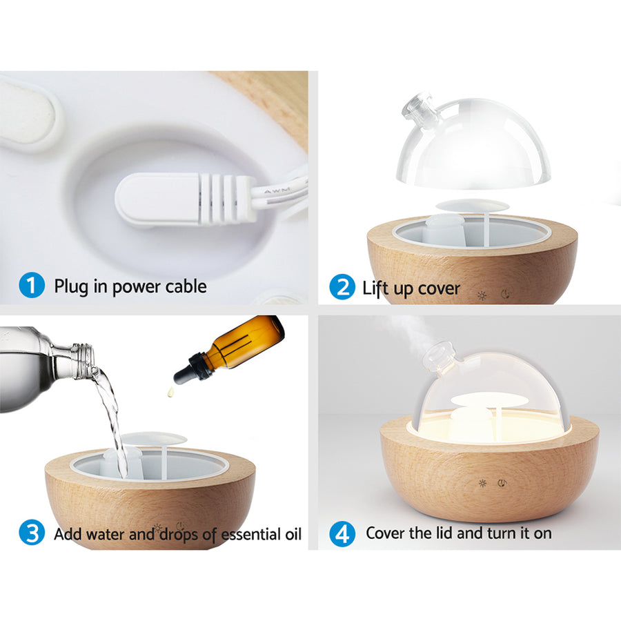 Devanti Aroma Diffuser Aromatherapy Glass 200ml, image 7