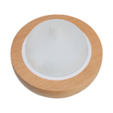 Devanti Ultrasonic Essential Oil Diffuser with LED Night Light and Humidifier - Glass and Wood Design - Side View