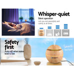 Devanti Aroma Diffuser Aromatherapy Light Wood 130ml, image 6