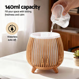 Devanti Ultrasonic Aroma Diffuser Aromatherapy 140ml LED Lights Iron Humidifier Forest Deep Wood - Rear View