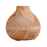 Devanti Ultrasonic Aroma Diffuser Aromatherapy 400ml LED Lights Iron Humidifier Forest Light wood grain - Top-Down View