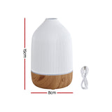 Devanti Ultrasonic Aroma Diffuser Aromatherapy 100ml LED Lights Iron Humidifier Forest - Front View