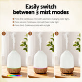 Devanti Ultrasonic Aroma Diffuser Aromatherapy 100ml LED Lights Iron Humidifier Forest - Top-Down View