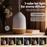 Devanti Ultrasonic Aroma Diffuser Aromatherapy 100ml LED Lights Iron Humidifier Forest - 45-Degree Angle
