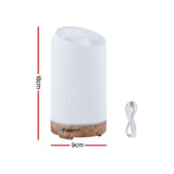 Devanti Ultrasonic Aroma Diffuser Aromatherapy 200ml LED Lights Iron Humidifier Forest - Front View