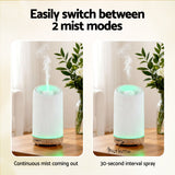 Devanti Ultrasonic Aroma Diffuser Aromatherapy 200ml LED Lights Iron Humidifier Forest - Top-Down View