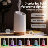 Devanti Ultrasonic Aroma Diffuser Aromatherapy 200ml LED Lights Iron Humidifier Forest - 45-Degree Angle