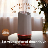 Devanti Ultrasonic Aroma Diffuser Aromatherapy 200ml LED Lights Iron Humidifier Forest - Rear View