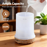 Devanti Ultrasonic Aroma Diffuser Aromatherapy 200ml LED Lights Iron Humidifier Forest - Low Angle