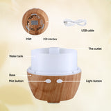Devanti Ultrasonic Aroma Diffuser Aromatherapy 130ml LED Lights Iron Humidifier Forest - Low Angle