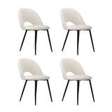 Oikiture 90cm Round Dining Table with 4PCS Chairs White and Black