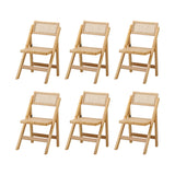 Oikiture 180cm Rectangular Dining Table with 4PCS Dining Chairs Foldable Natural - Close-Up Angle