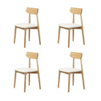 Oikiture Wooden 4-Seater Dining Table and Chairs Set, image 3