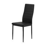 Oikiture 120cm Rectangle Dining Table with 4PCS Dining Chairs Wooden Black - Top-Down View