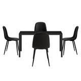 Oikiture 4-Seater Dining Set 1.2m Rectangular Table and Chairs