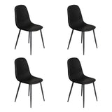 Oikiture 4-Seater Dining Set 1.2m Rectangular Table and Chairs - Front View