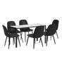 Oikiture 6-Seater Dining Set 1.4m Rectangular Table and Chairs
