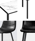 Oikiture 6-Seater Dining Set 1.4m Rectangular Table and Chairs