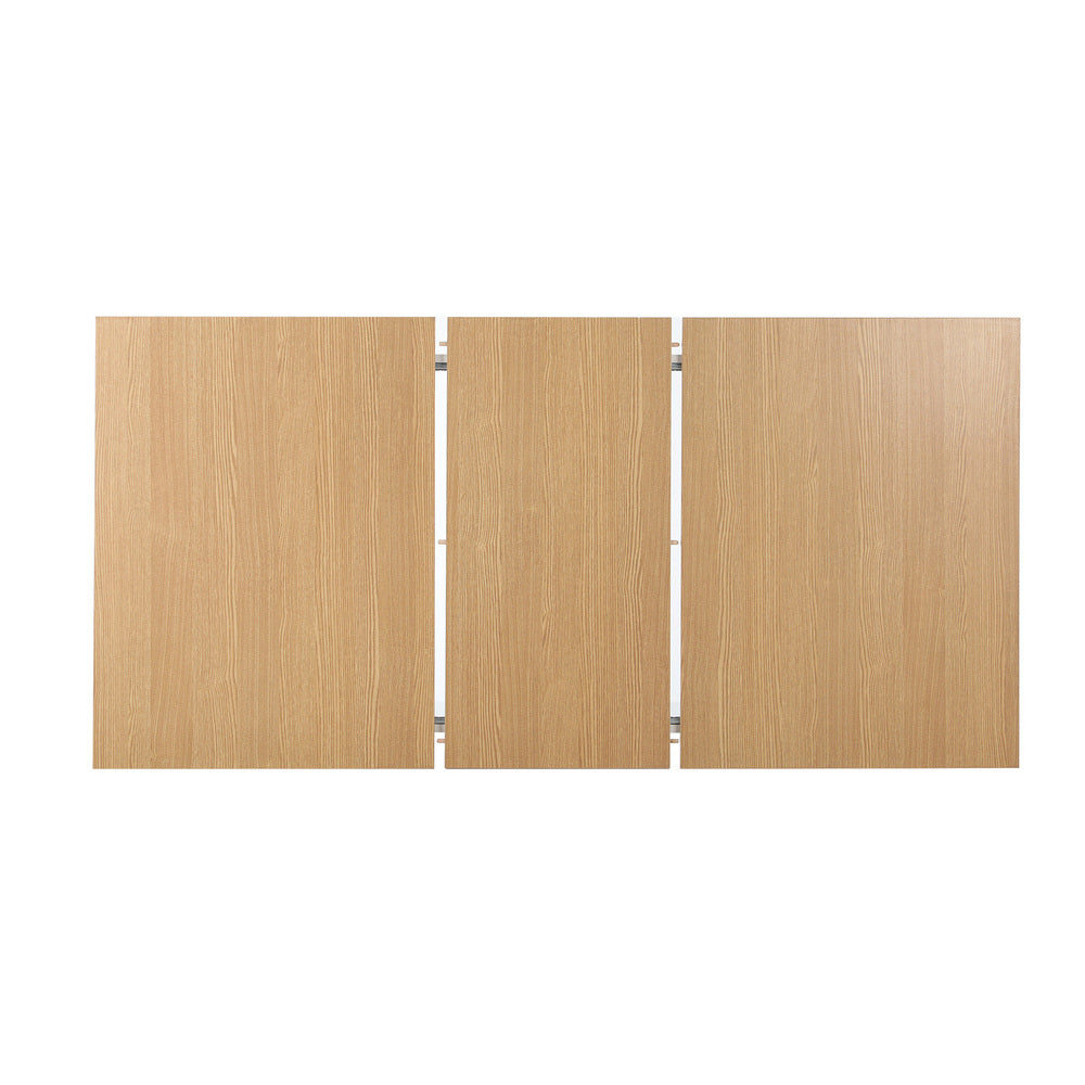 Oikiture 200cm Extendable Dining Table with 6PCS Dining Chairs PU Leather White