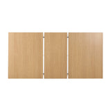 Oikiture 160cm Extendable Dining Table with 4PCS Chairs Rattan Natural - 45-Degree Angle