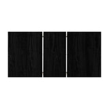 Oikiture 160cm Extendable Dining Table with 4PCS Dining Chairs Geometric Black - 45-Degree Angle