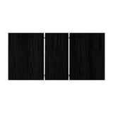 Oikiture 160cm Extendable Dining Table with 6PCS Dining Chairs Geometric Black