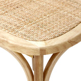 Oikiture 160cm Extendable Dining Table with 6PCS Chairs Crossback Wooden - Front View