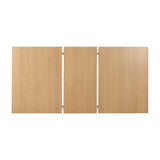 Oikiture 160cm Extendable Dining Table with 6PCS Chairs Crossback Wooden - Top-Down View